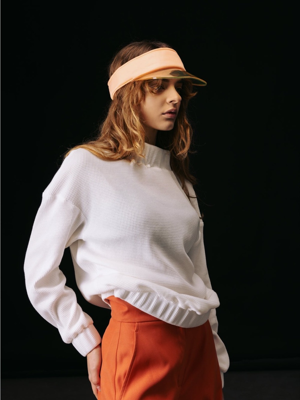 Julia Allert Cozy Waffle Sweatshirt White